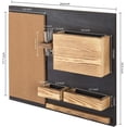 thumbnail image 2 of MyGift Rustic Brown Wood Wall-Mounted Shelf, Mail Organizer, 2 of 5