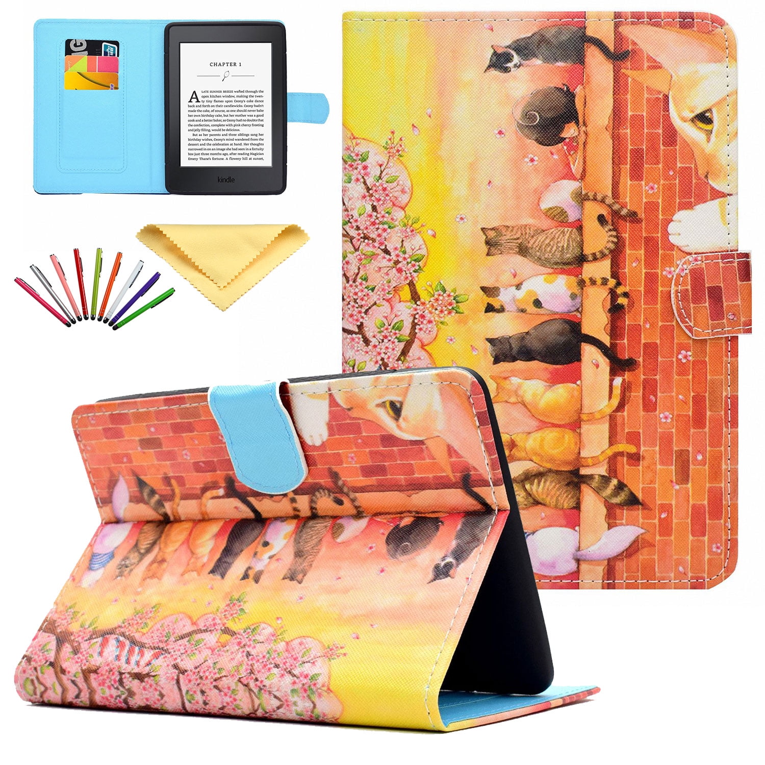 Kindle Paperwhite Ereader Case, Allytech PU Leather Smart Case w/Auto