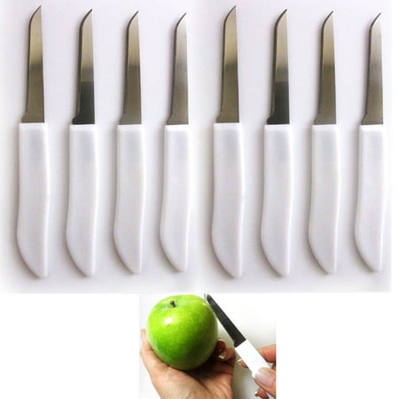 8 Paring Knives Stainless Steel Set Sharp Kitchen Blades Cutlery Cooking