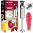 thumbnail image 1 of MuellerLiving Batidora de inmersión de mano - Batidora de mano eléctrica de acero inoxidable de 8 velocidades, batidora de emulsión, utensilio de cocina con modo Turbo, 1 of 5