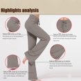 thumbnail image 4 of yunLCZ Pants Plus Size for Women Women's Yoga Wear Drawstring Micro Pants Dance Pants Exercise Yoga Wide Leg Pants Pants Casual Lounge Sweatpants, 4 of 4