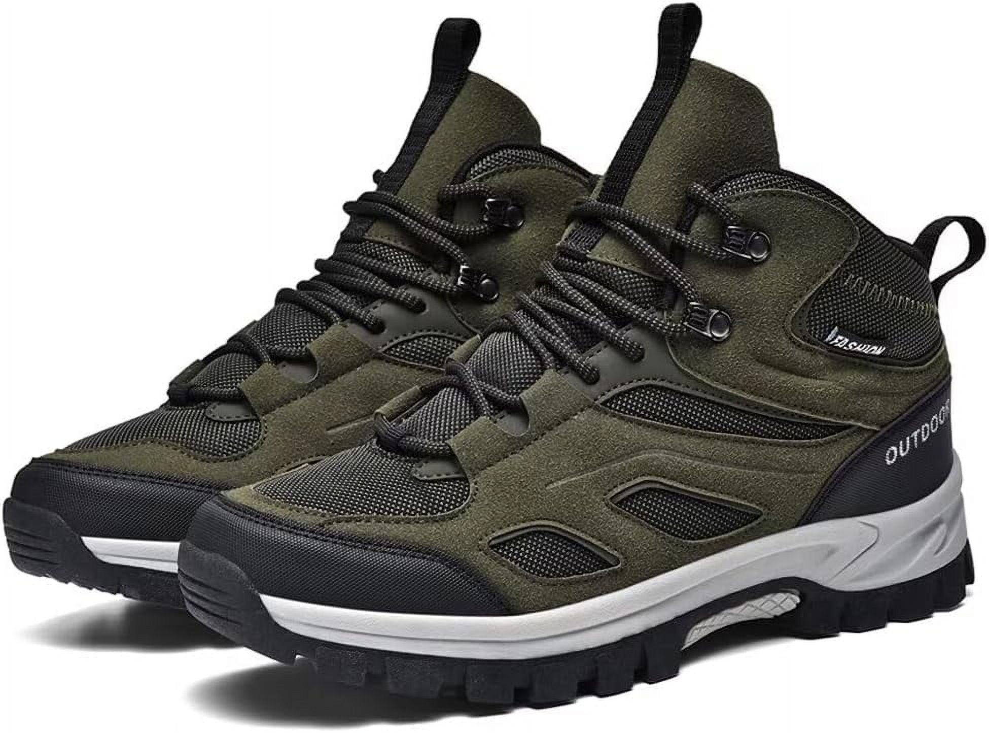 Hiking Shoes for Men with Arch Support Breathable Non-slip Lace-up Casual Walking Shoes Plus Size