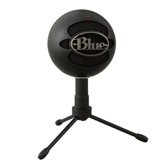 Blue Snowball iCE Microphone USB Plug 'n Play pour Enregistrement, Streaming, Podcast, Gaming sur PC et Mac avec Capsule Condensateur Cardioïde, Support Ajustable et câble USB - Noir Accessoirisez votre espace créatif
