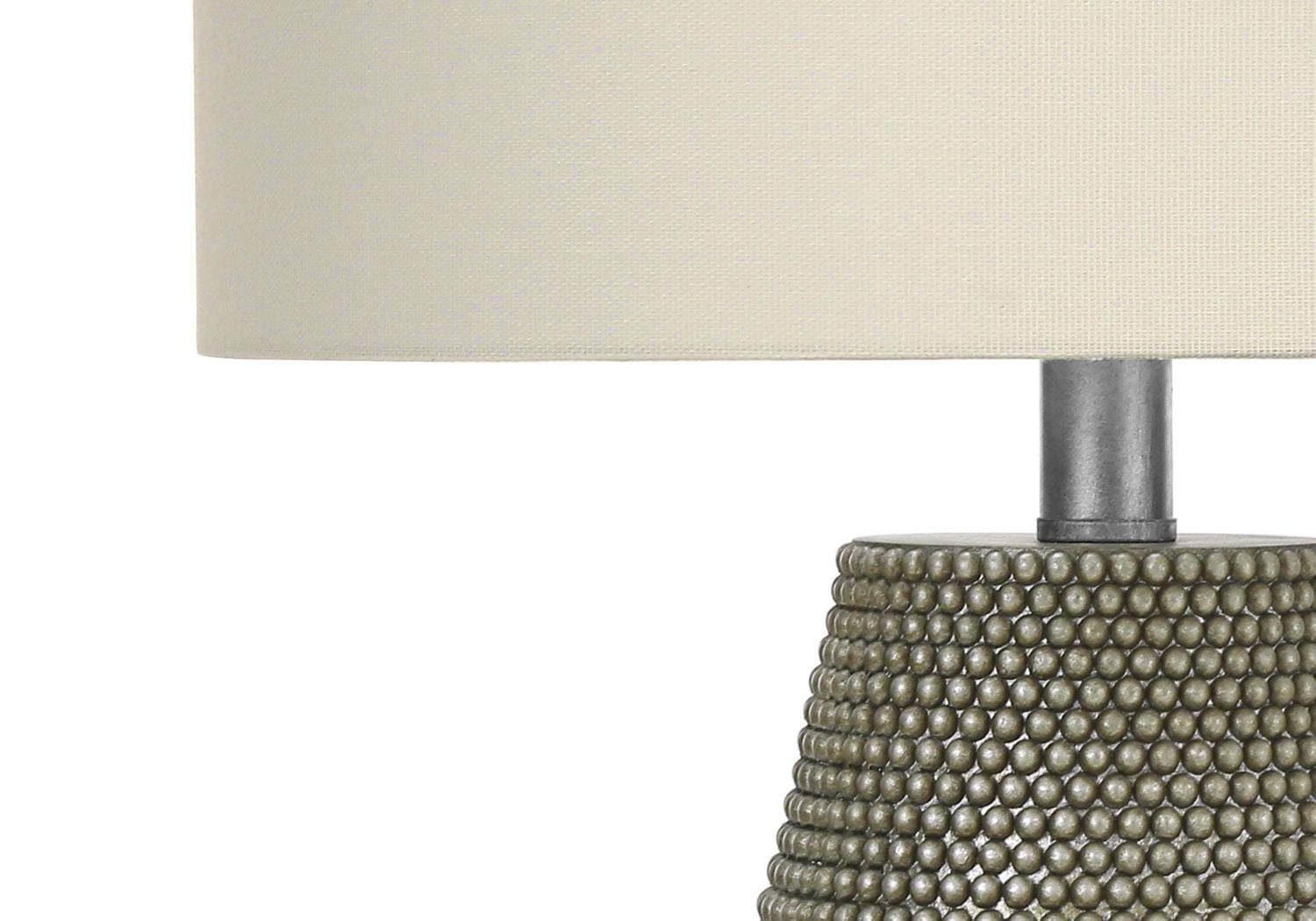 Monarch Specialties Lighting, 24"h, Table Lamp, Grey Resin, Ivory / Cream Shade, Contemporary