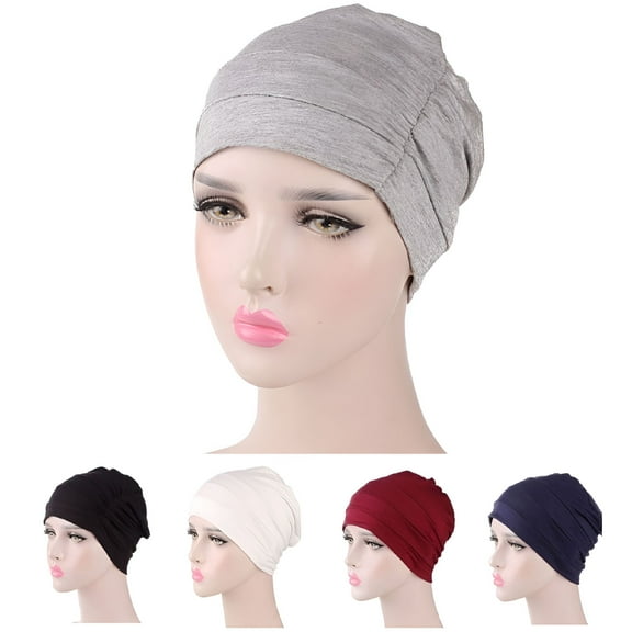 TELOLY Unisex Cotton Beanies Soft Sleep Cap for Hairloss Cancer Chemo for Men Women