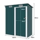 thumbnail image 2 of 5 x 3 FT Cobertizo de Almacenamiento Exterior con Puerta Simple,Ventanillas de Ventilación Blancas y Cerradura para Almacenamiento en Patio Jardín Trasero, 2 of 8