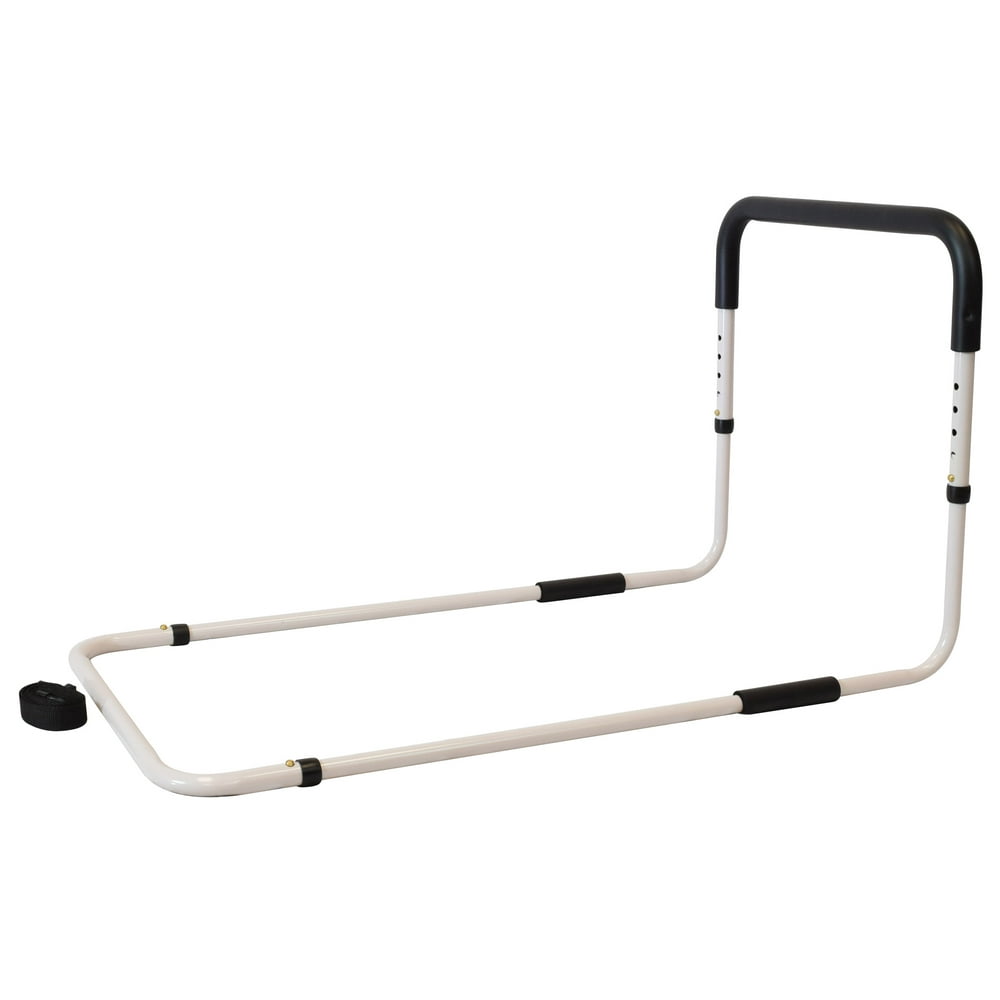 Secure EZBR2 Adjustable Bed Assist Rail with Safety Strap Bedside Fall Prevention Grab Bar