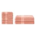 thumbnail image 6 of Superior 2 Piece Bath and 6 Piece Hand Towel Set, Rayon From Bamboo and Cotton, Salmon, 6 of 7