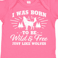 thumbnail image 4 of Inktastic I was Born to be Wild and Free with Wolf and Mountains Boys or Girls Baby Bodysuit, 4 of 5