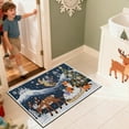 thumbnail image 3 of Embroidery Christmas Outdoor Rugs Christmas Decor Doormat, Cozy Holiday Welcome Mats, Outdoor Covered Area Carpet Mats, Santa & Sled Design, Farmhouse Entryway Doormat, 3 of 6
