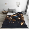 thumbnail image 5 of Fuzoiu Elegant Golden Blue Ornaments Print Ultra-Soft Micro Fleece Blanket,All Seasons Flannel Throw, Lightweight Blanket for Bed, Sofa, Couch, Movie Night, Camping, and Travel-50"x40", 5 of 7