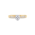thumbnail image 2 of 14kt Yellow Gold Womens Round Diamond Cluster Ring 1/4 Cttw, 2 of 4