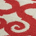 thumbnail image 2 of Kaleen BRI03-25A Brisa Collection Reversible Ivory & Red Outdoor Rug 2-ft 6-ft Runner, 2 of 3
