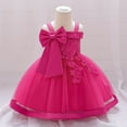 thumbnail image 4 of Tutu Dress for Girls Bow-Knot Tulle Princess Birthday Party Dress for Toddler Baby Girls Prom Ball Gown 6M-3Y, 4 of 5