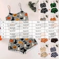 thumbnail image 3 of JFOPQVSM Women Sexy Sleeveless Tank Top Shorts 2 PC Halloween Print Pajama Set Halloween Dress-Up Outfit, 3 of 6