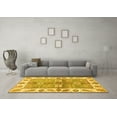 thumbnail image 3 of Ahgly Company Indoor Square Oriental Yellow Traditional Area Rugs, 3' Square, 3 of 4