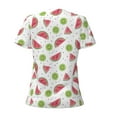 thumbnail image 4 of Naloa Watermelon And Kiwi Print T-Shirts Short Sleeve V Neck Tees for Women Fashion Tops Trendy Lightweight Soft Casual Summer Outfits Clothes, 4 of 5