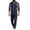Mens Two Piece Sets - A02 Blue, variant on Maqroz Breathable Men's Summer 2-Piece Suit Long Sleeve Zip Up Top and Straight Leg Pants Fashion Lapel Color Block Workout Sets for Racing