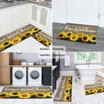 thumbnail image 6 of Brown Wood Sunflower Flowers Kitchen Rugs and Mats Sets Of 2,Kitchen Decoration Rugs,Rubber Backing Non-Slip Floor Mat for Sink Washable Waterproof Laundry Room Runner Rugs, 6 of 7