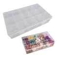 thumbnail image 4 of Hyasfey Plastic Storage Box with Adjustable Compartments Large Capacity Food Grade BPA Free Transparent Snack Tray Storage Box with Lid, 4 of 7