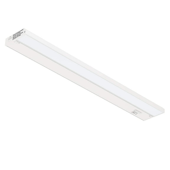 Inlight 24-inch LED Under Cabinet Lighting, Hardwired or Plugged-in, Selectable 2700K/3000K/4000K, White Finished, IN-0210-3
