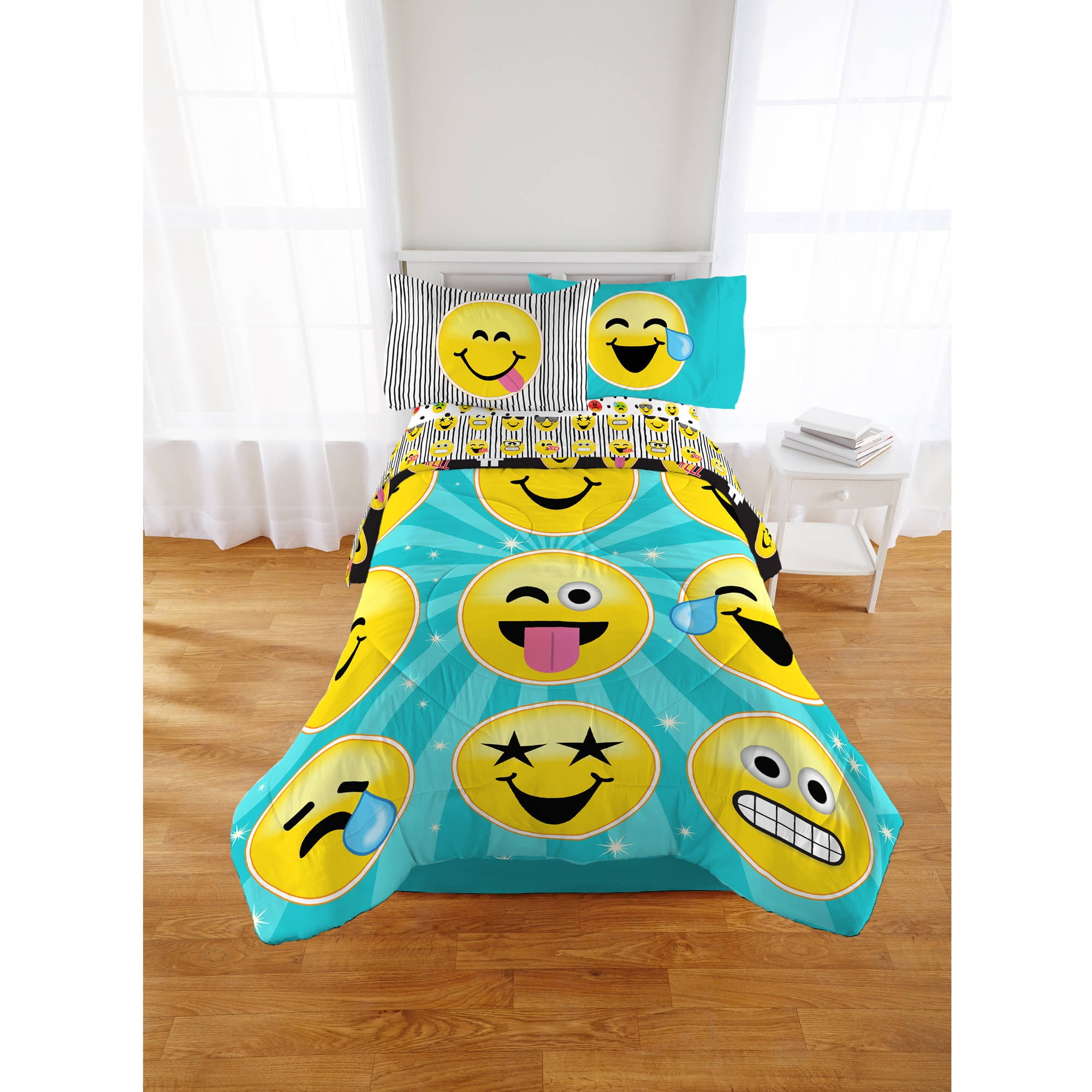 image: Emoji Nation Forever Happy Bed-In-A-Bag Bedding Set, Exclusive