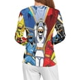 thumbnail image 4 of Power Rangers Women’s Pajama Top 3D Digital Print Sleepwear Trendy Crewneck Pullovers Long Sleeve Shirts 3XL, 4 of 8