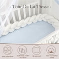 thumbnail image 2 of Baby Crib Bumper - 3 Weave Baby Cushion Snake Braided Bumper Velvet Bed Protector Bumper Nursery for Newborns Bed Room Decor with, Greyish White—2M.., 2 of 5