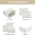 thumbnail image 2 of Nanshing Ines 7 Piece Chic Botanical Comforter Set, Beige, Queen, 2 of 6