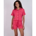 thumbnail image 3 of Real Essentials 4 Piece: Womens Long & Short Sleeve Button Down Pajama Set - Ultra Soft (Available In Plus Size), 3 of 7