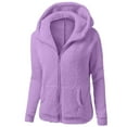 thumbnail image 3 of Kids Jacket Casual Long Sleeve Zip Up Jacket with Pocket Warm Hooded Coat Winter Clothes Girls Tops Size 7-8 Years, 3 of 4