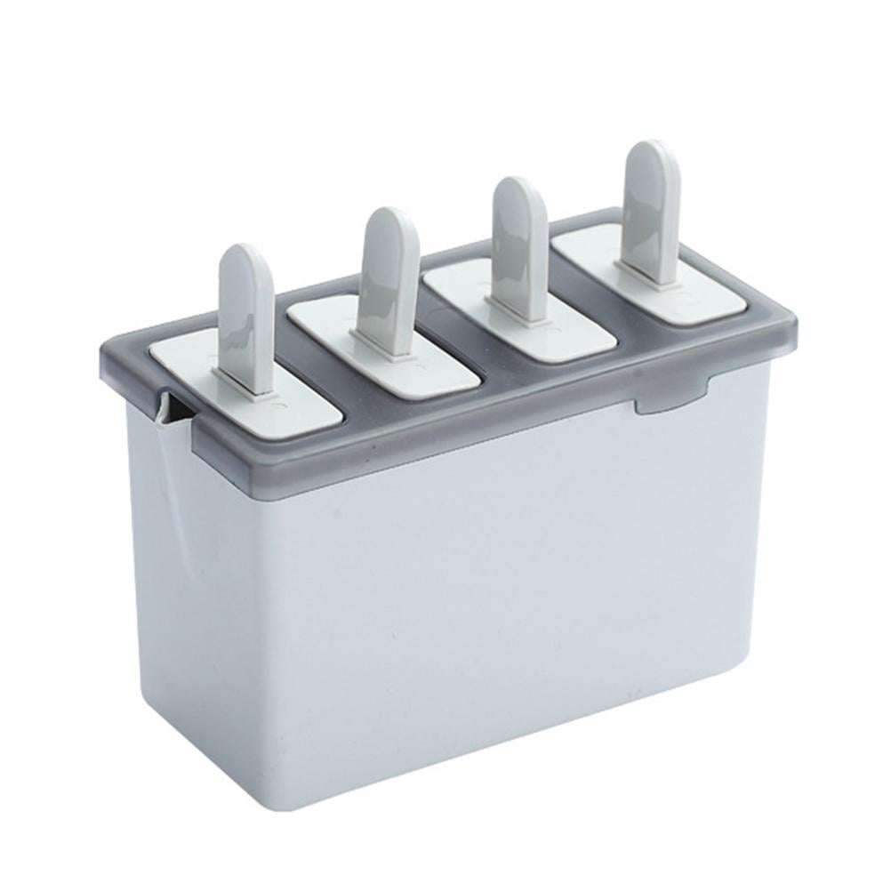 ADVEN 4 Cell Frozen Ice Block Molds Ice Cream Trays for DIY Jelly