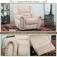 thumbnail image 5 of Harper & Bright Designs Standard Microfiber Power Lift&nbsp;Push Back Recliner, Beige, 5 of 8
