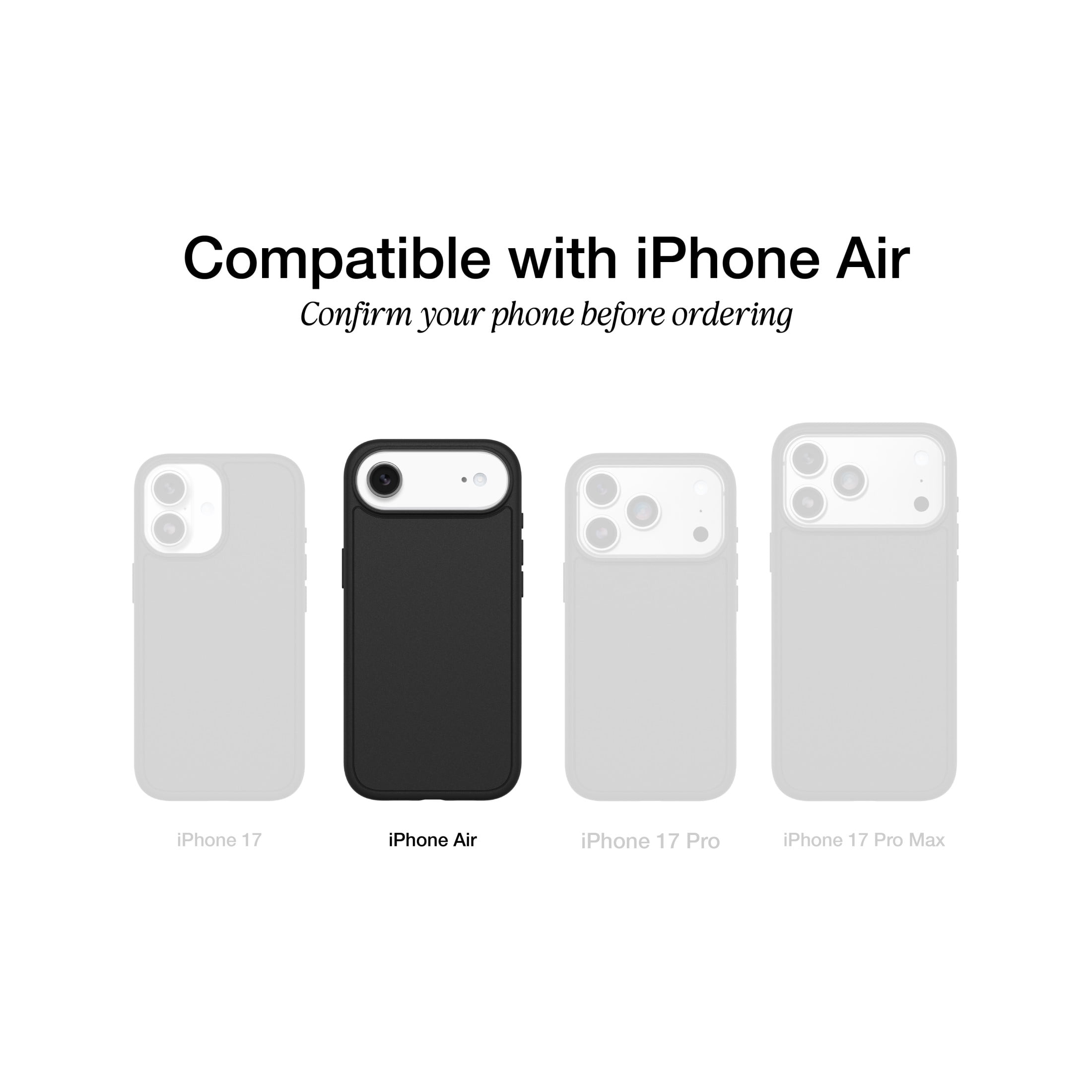 OtterBox Commuter Series Case with MagSafe and Camera Control for Apple iPhone Air - Black