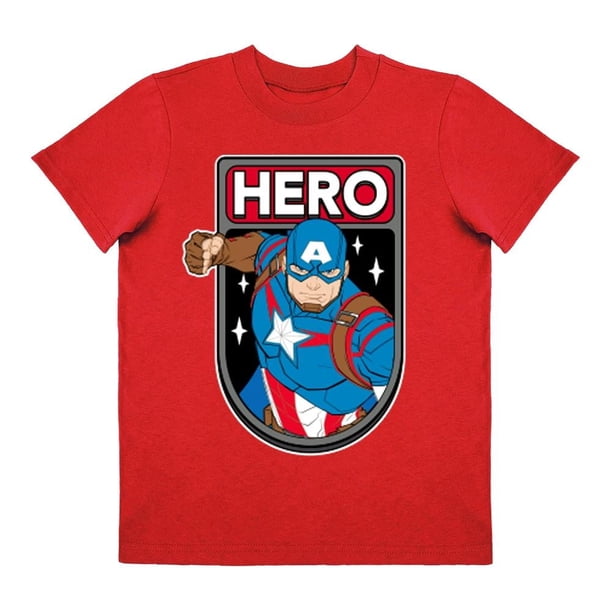 Playera Para Niño Marvel Avengers Cuello Redondo Manga Corta Talla 10 Rojo
