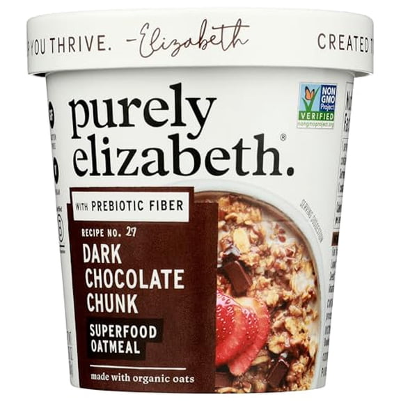 Purely Elizabeth - Oatmeal Cup Dark Chocolate Chunk - 1.76 Oz, Case of 12