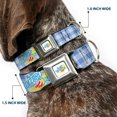 thumbnail image 2 of Movies Pet Collar, Dog Collar Metal Seatbelt Buckle, The Wizard of Oz Logo Gingham Checker Blues, 15 to 24 Inches 1.0 Inch Wide, 2 of 8