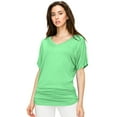 thumbnail image 4 of Made by Johnny V Neck Short Sleeve Dolman Top with Side Shirring XXXXXL MINT, 4 of 6