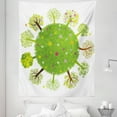 thumbnail image 1 of Earth Tapestry, Various Green Trees Around the World in Full Blossom Spring Season Eco Planet Flowers, Fabric Wall Hanging Decor for Bedroom Living Room Dorm, 5 Sizes, Multicolor, by Ambesonne, 1 of 1