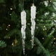 thumbnail image 4 of Colgantes De Plástico Juego de 2 colgantes transparentes para árbol de Navidad, ideales para decoración navideña. Medidas: 22 x 3 x 3 cm. Rkxzt, 4 of 9