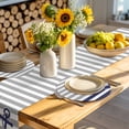 thumbnail image 4 of Anchor Gray Round 15 Inch Placemats Set of 6, Modern Navy Blue White Striped Nautical HeatResistant Non Slip Place Mats for Dining Table, Wipeable Braided Kitchen Table Mats for Housewarming, 4 of 9