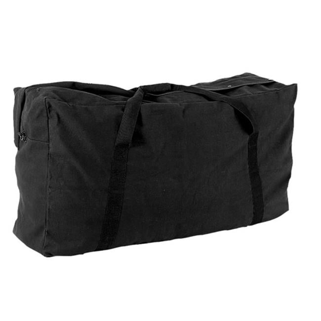 22 oz Oversized Canvas Zippered Duffle Bag, Black - Walmart.com ...