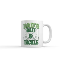 Dads Bait and Tackle Mug Funny Sarcastic Fathers Day Graphic Novelty Coffee Cup