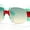 Clear Green Red - Green Yellow, variant on Womens Mod Chic Oversized Round Thick Butterfly Plastic Designer Sunglasses Purple Orange - Smoke