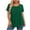 Army Green, variant on ClodeEU Women's Round Neck Short Sleeve Pleated Flowy Tunic Top,Casual Loose Curved Hem Blouse Army Green,Women's Plus L