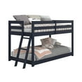 thumbnail image 2 of Bedz King Contemporary Twin Low Loft Bed, Ladder and Under Bed, Blue, 2 of 9