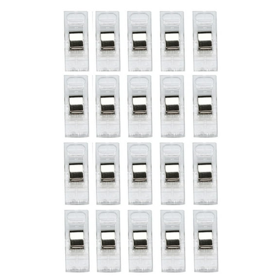 20Pcs Clear Plastic Sewing Craft Clips Fabric Clamps Pack, Heavy Duty Quilt Binding Supplies Household Tools for Spring Cleaning Home Refresh Declutter Routine