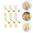 thumbnail image 1 of OULII 6Pcs Golden Badminton Keyring Toy Zinc Alloy Racket Model for Children, 1 of 8
