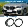 thumbnail image 3 of Headlight Trim Bezel Headlamp Bezel Headlight Cover Decor for BMW X5 2014-2018 Carbon Fiber Black ABS 2 Pcs Front Left Front Right Car, 3 of 7