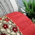 thumbnail image 5 of Natural Geo Gao Takiya Bolster Cylindrical Pillow in Red/Gold (Set of 2), 5 of 5